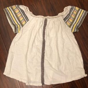 White Embroidered Shirt